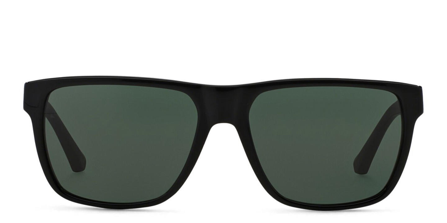 Emporio Armani Unisex Square Sunglasses1 in Shiny Black – Product Photo 0