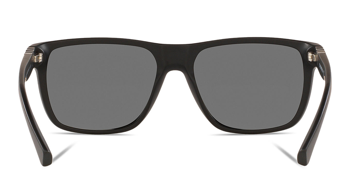 Emporio Armani Square Sunglasses in Matte Black – Product Photo 3