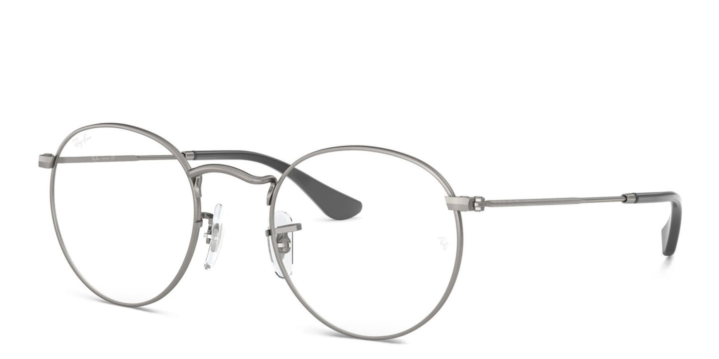 Shop Ray-Ban Round Metal Optics Eyeglasses in Ruthenium online.