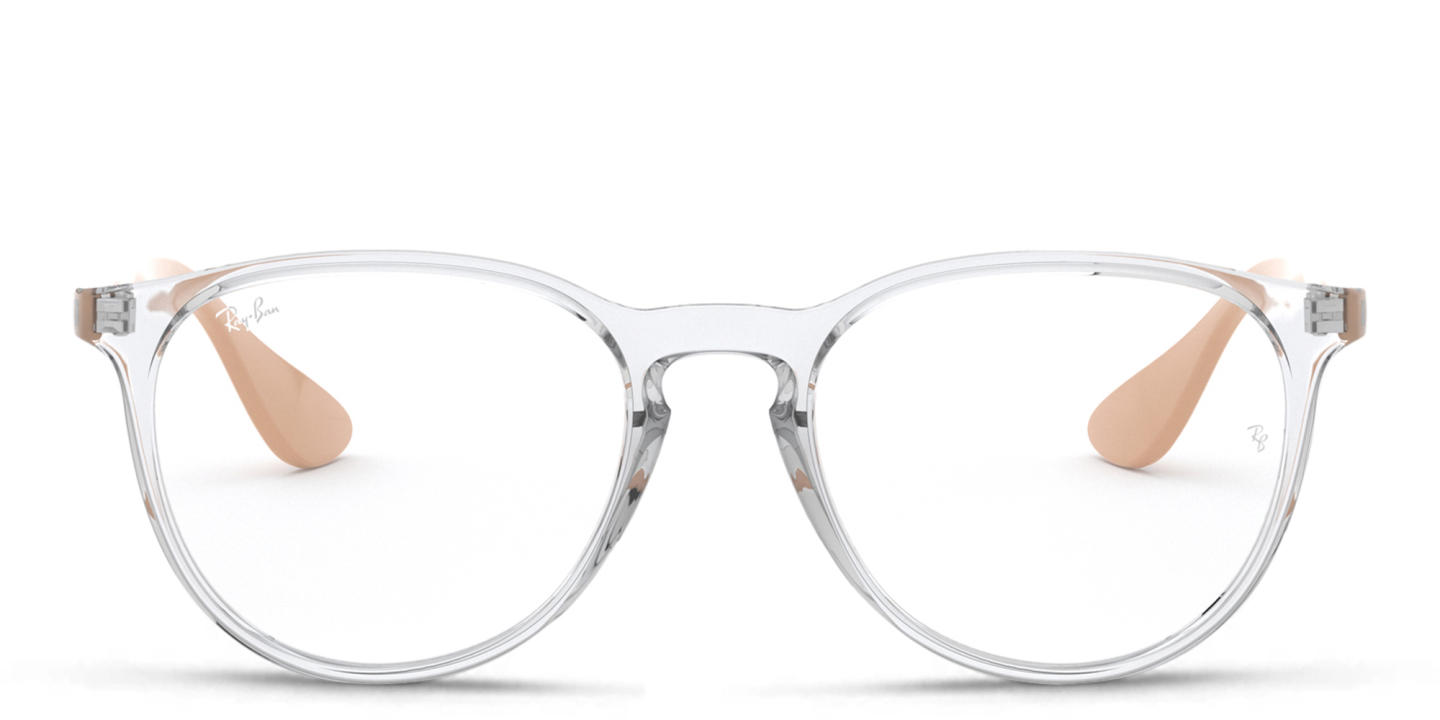 Ray-Ban Erika Round Eyeglasses in Transparent – Product Photo 0