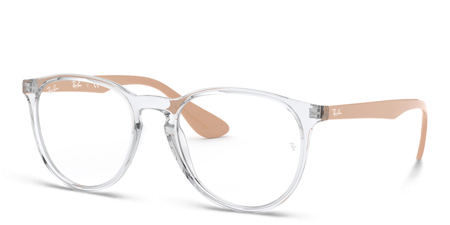 Ray-Ban Erika Round Eyeglasses in Transparent – Product Photo 1