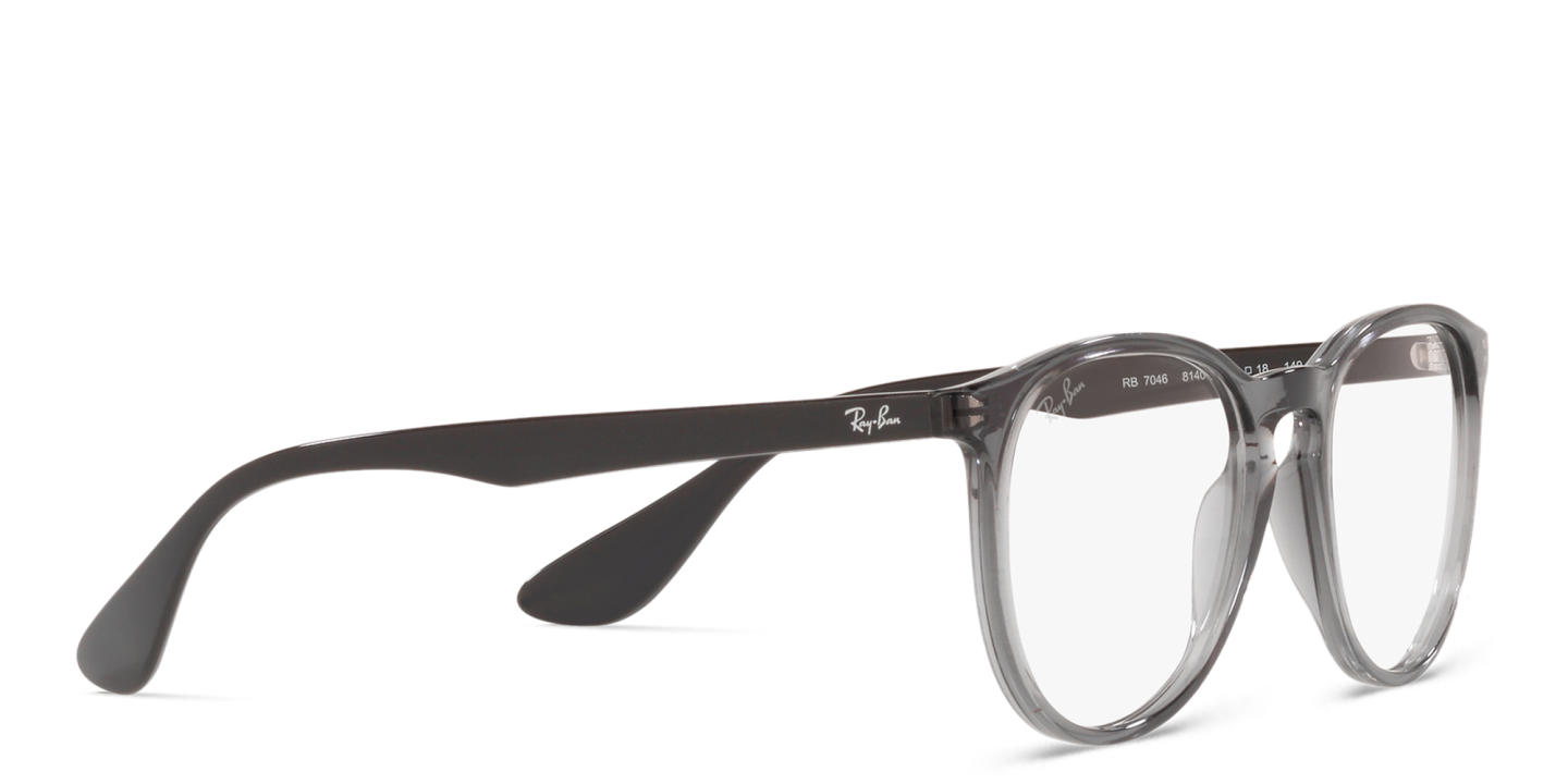 Ray-Ban Erika Round Eyeglasses in Transparent Grey – Product Photo 3