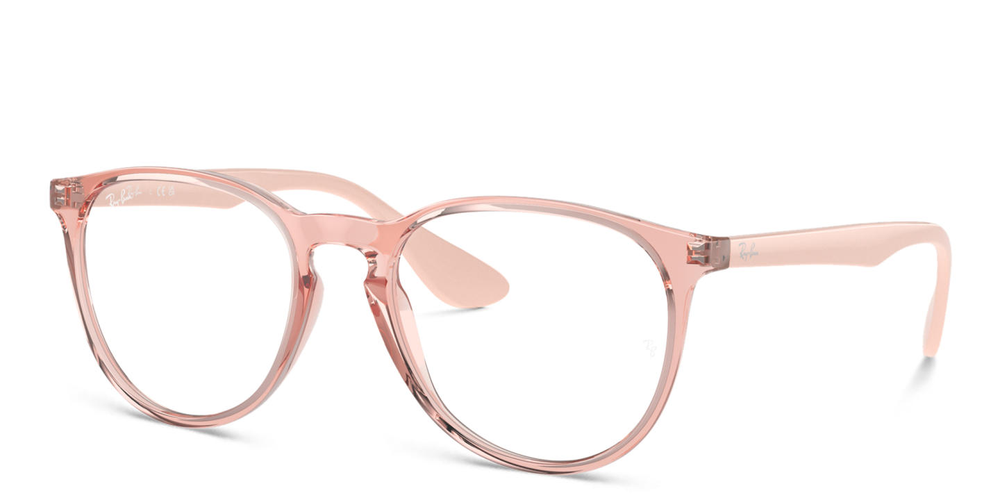 Ray-Ban Erika Round Eyeglasses in Transparent Pink – Product Photo 1