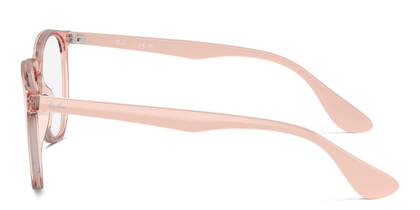Ray-Ban Erika Round Eyeglasses in Transparent Pink – Product Photo 2