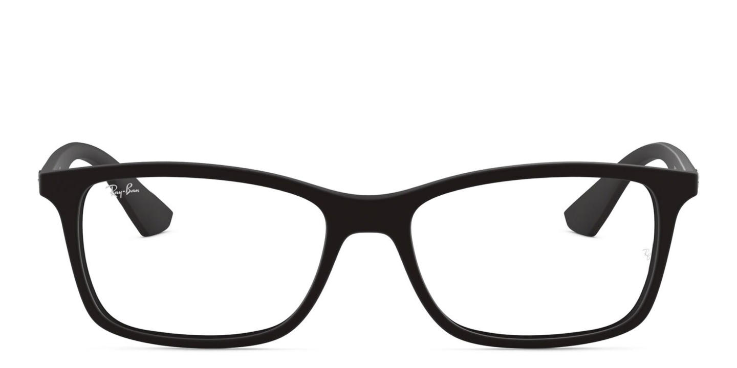 Ray-Ban Optics Unisex Rectangle Eyeglasses in Black – Product Photo 0