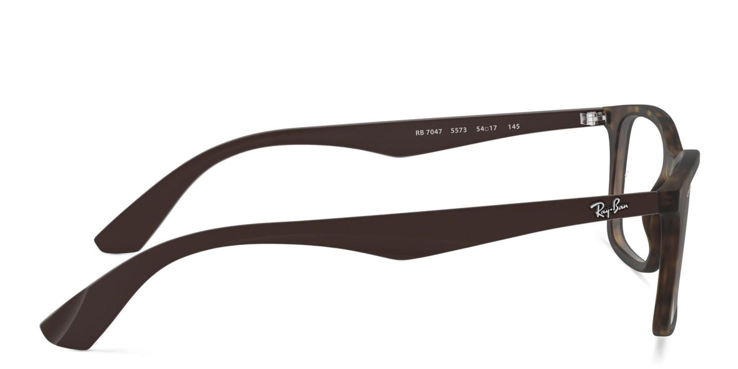 Shop Ray-Ban Optics Unisex Rectangle Eyeglasses in Havana online.