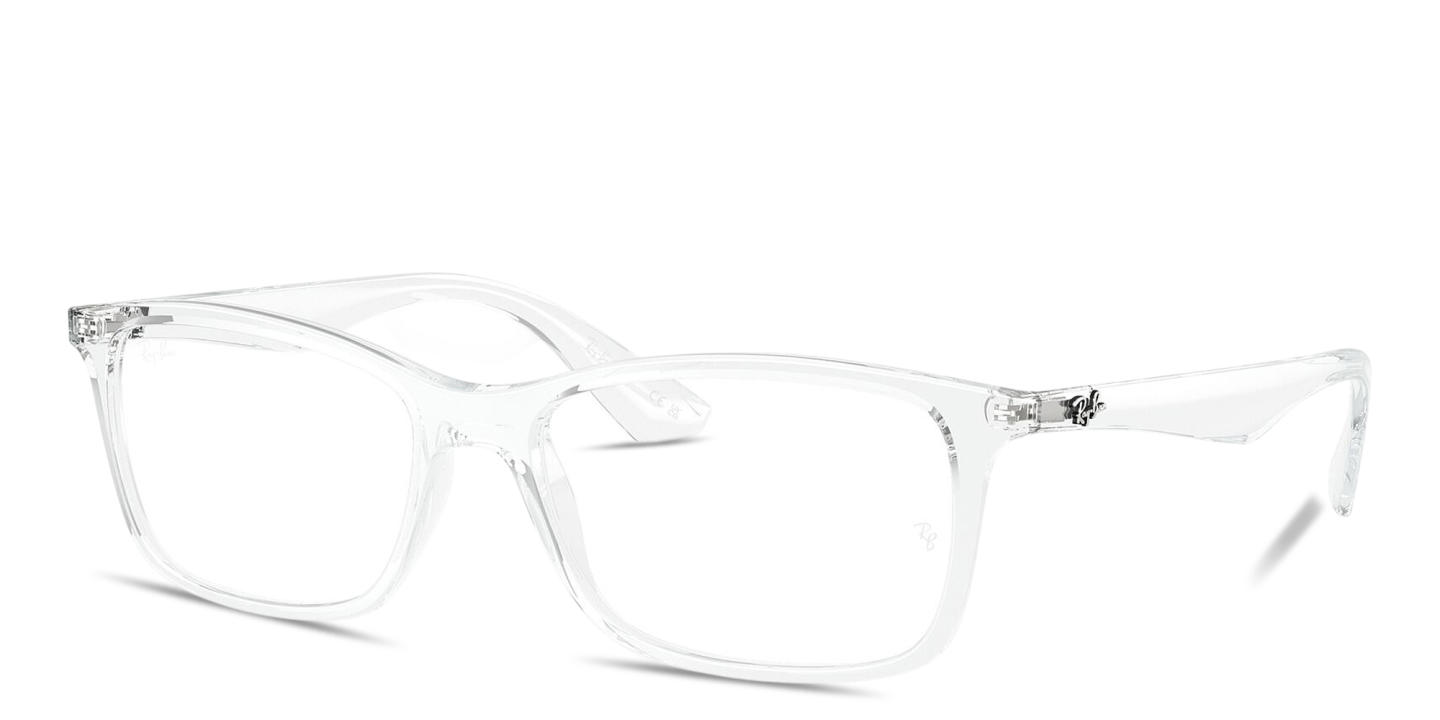 Shop Ray-Ban Optics Unisex Square Eyeglasses in Transparent online.