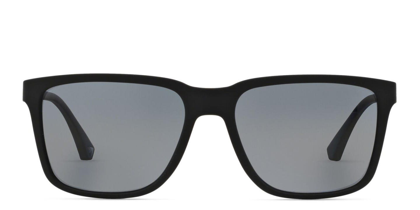 Emporio Armani Square Sunglasses in Rubber Black – Product Photo 0