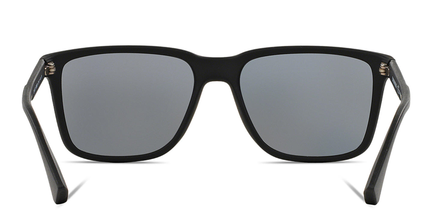 Emporio Armani Square Sunglasses in Rubber Black – Product Photo 3