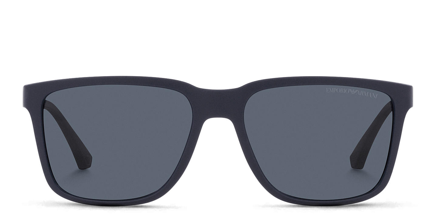 Emporio Armani Square Sunglasses in Matte Blue – Product Photo 0