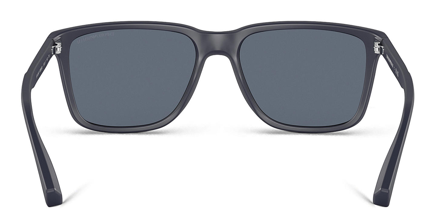 Emporio Armani Square Sunglasses in Matte Blue – Product Photo 3