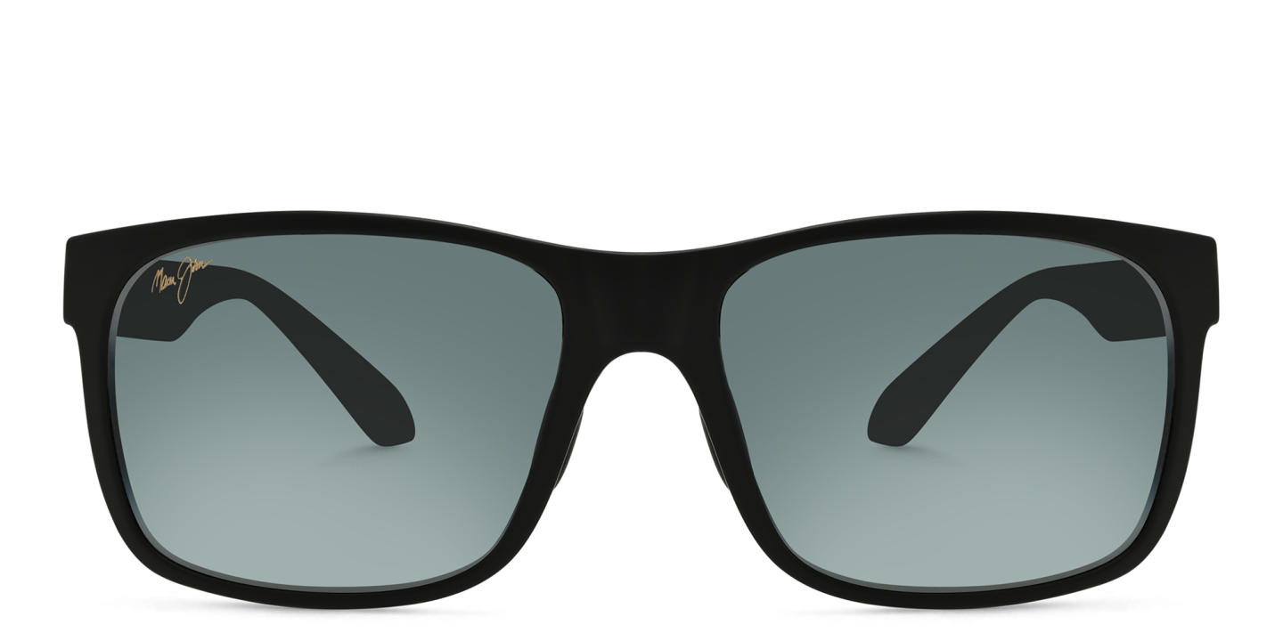 Shop Maui Jim Red Sands Rectangle Sunglasses in Black online.