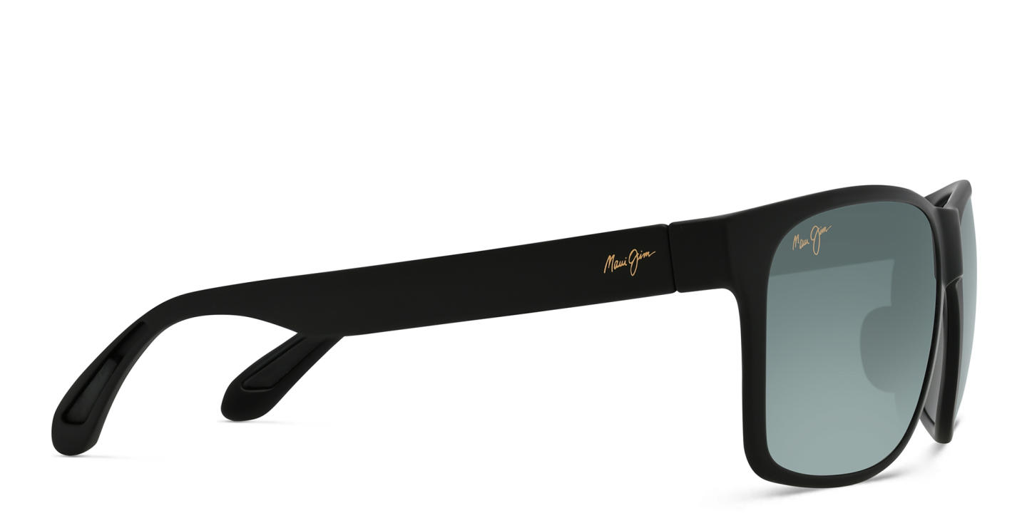 Shop Maui Jim Red Sands Rectangle Sunglasses in Black online.