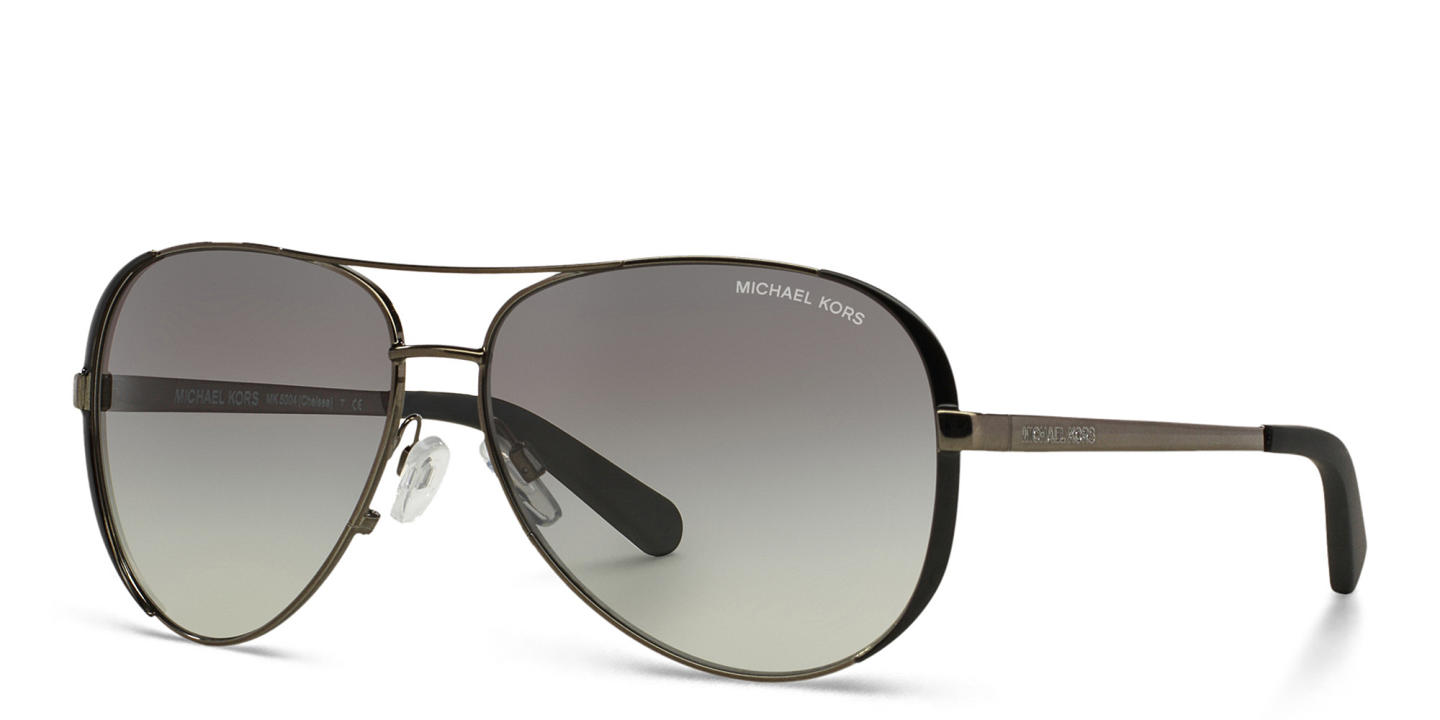 Michael Kors Chelsea Pilot Sunglasses in Black & Gunmetal – Product Photo 1