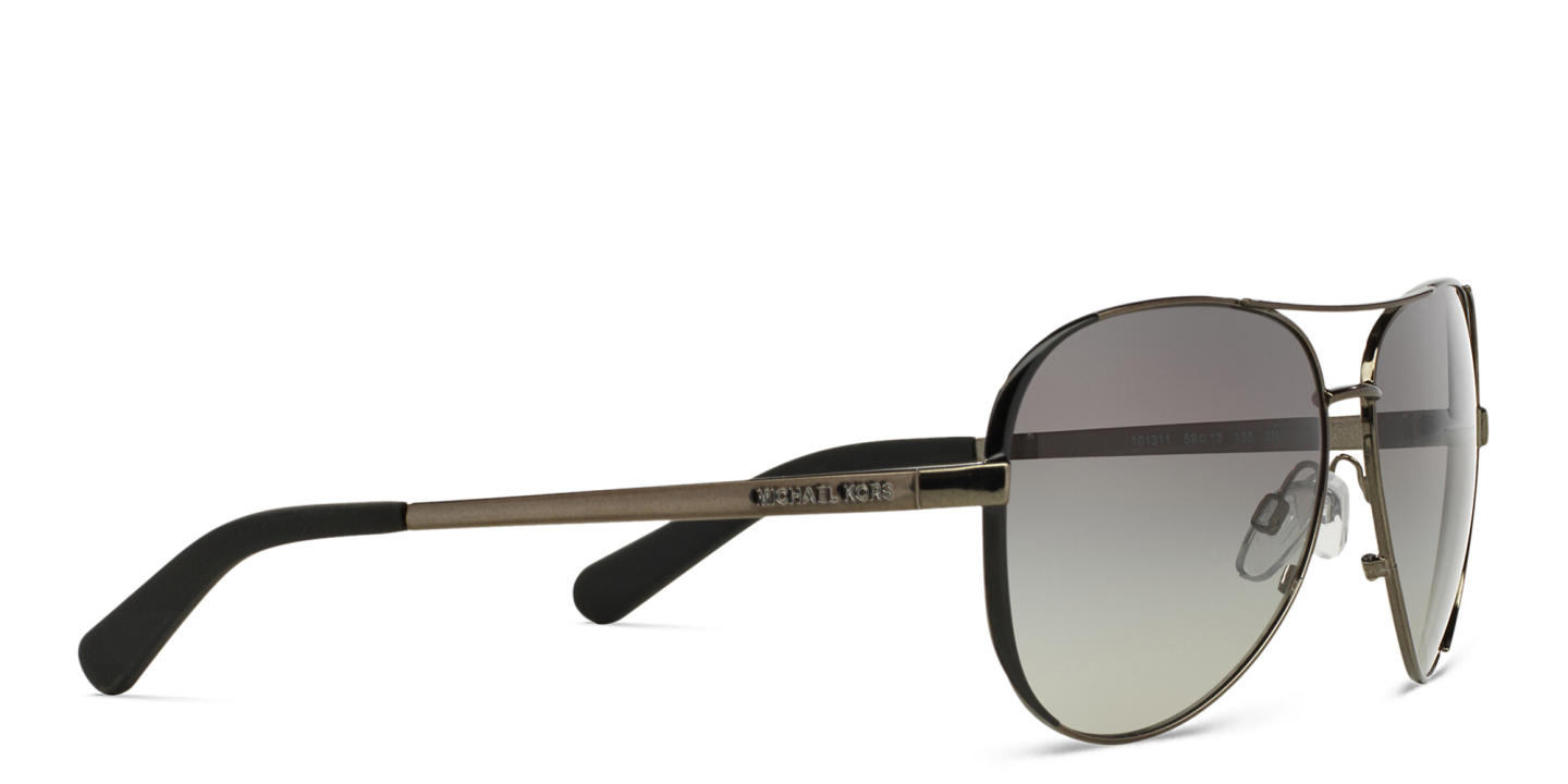 Michael Kors Chelsea Pilot Sunglasses in Black & Gunmetal – Product Photo 3