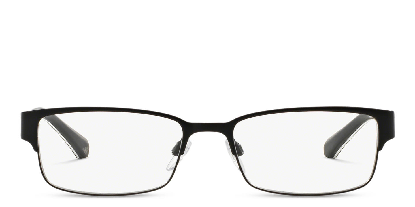 Shop Emporio Armani Unisex Rectangle Eyeglasses in Black online.