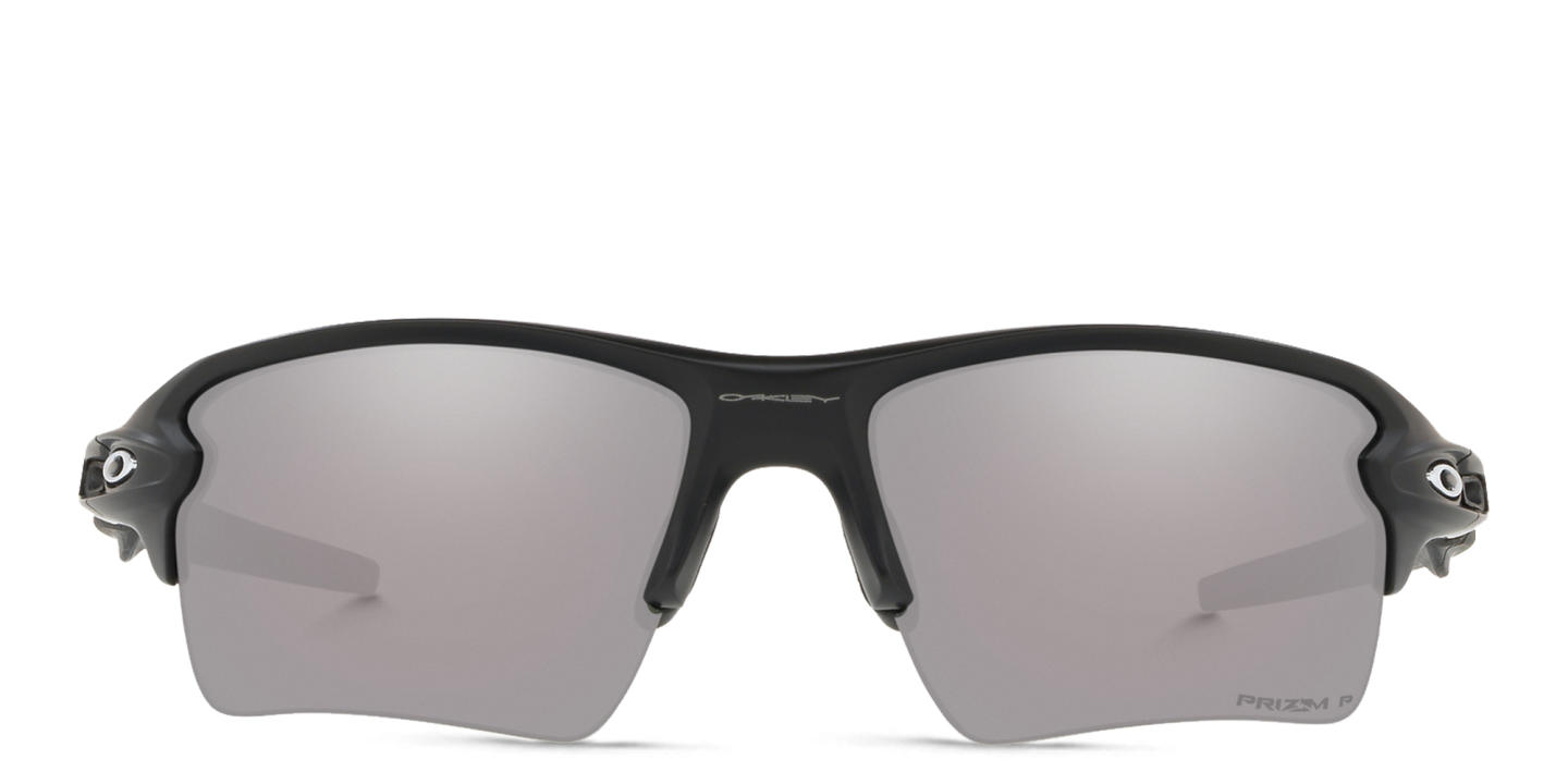 Shop Oakley Flak 2.0 XL Half-Rim Rectangle Sunglasses in Matte Black online.