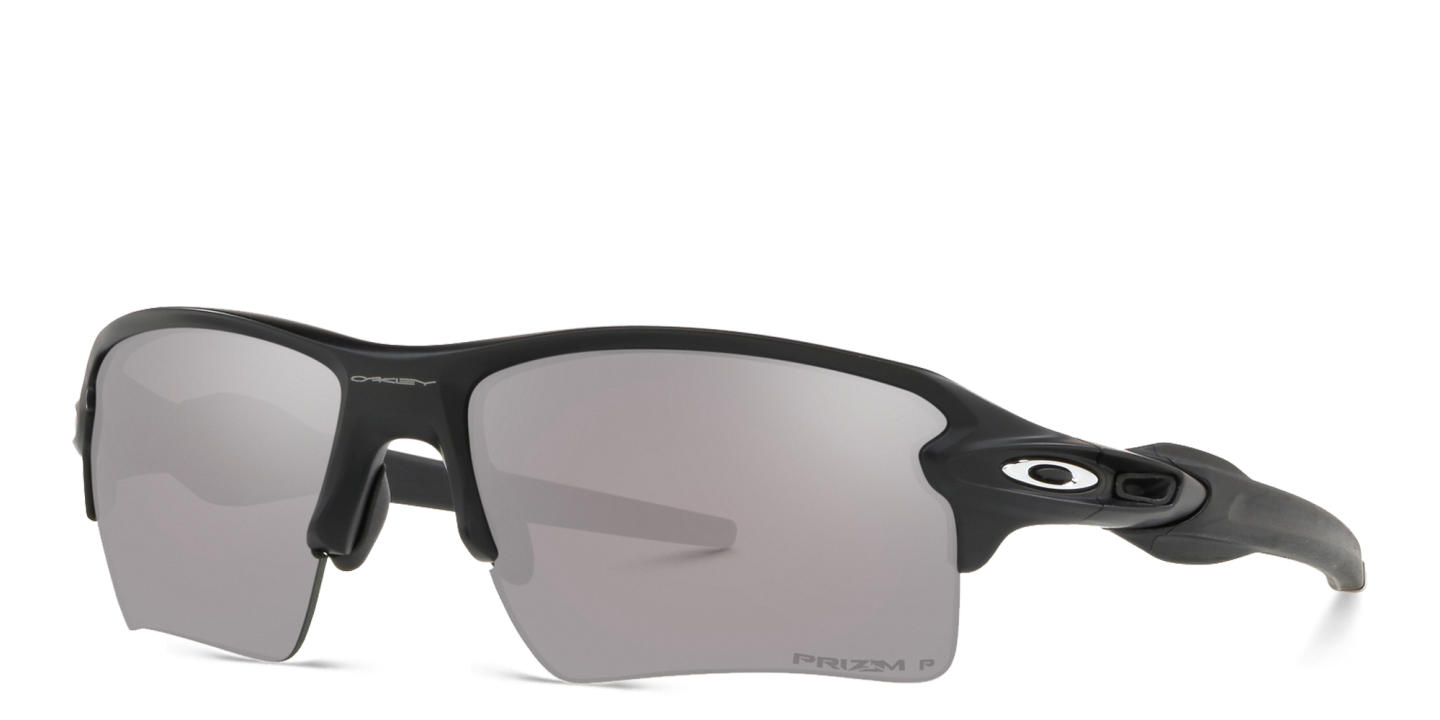 Shop Oakley Flak 2.0 XL Half-Rim Rectangle Sunglasses in Matte Black online.