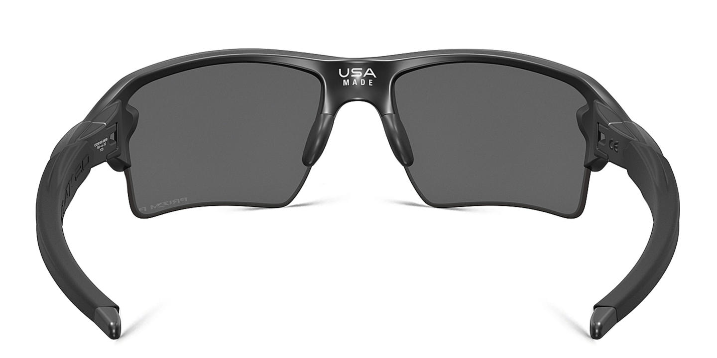 Shop Oakley Flak 2.0 XL Half-Rim Rectangle Sunglasses in Matte Black online.