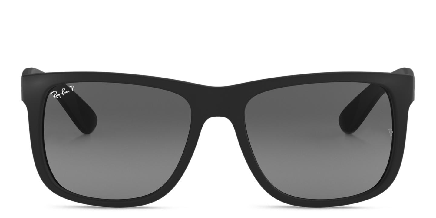 Shop Ray-Ban Justin Square Sunglasses in Black online.