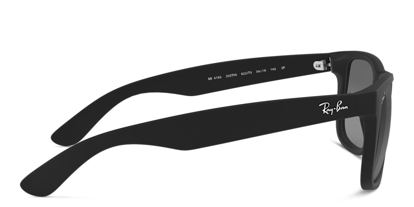 Shop Ray-Ban Justin Square Sunglasses in Black online.