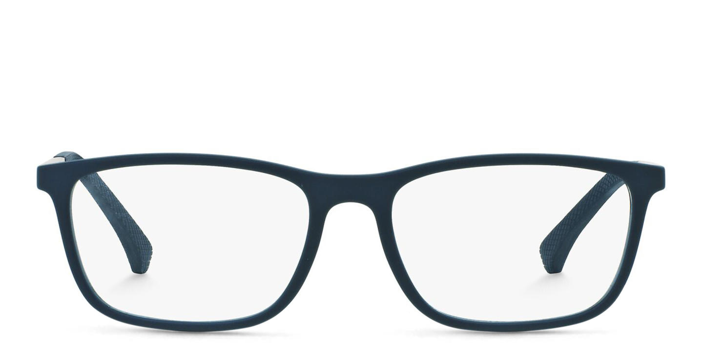 Emporio Armani Rectangle Eyeglasses in Blue – Product Photo 0