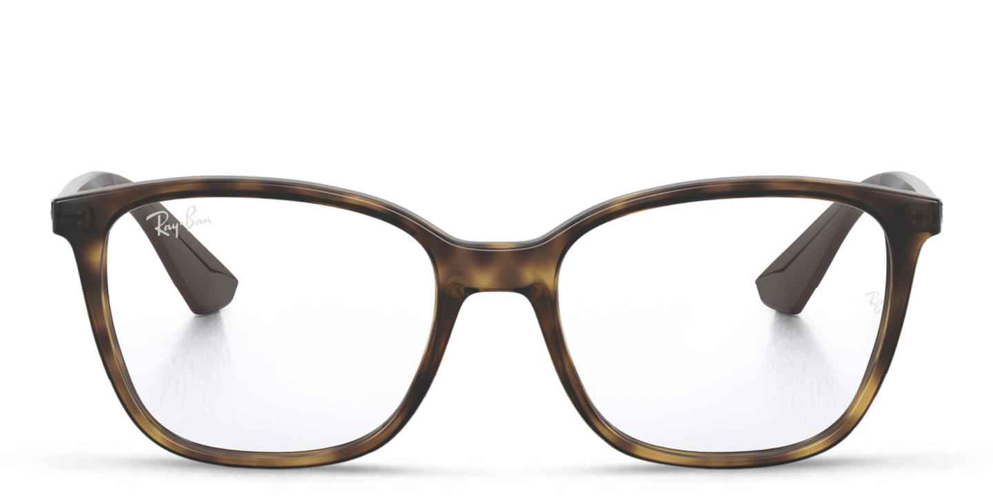 Shop Ray-Ban Unisex Square Eyeglasses in Havana online.