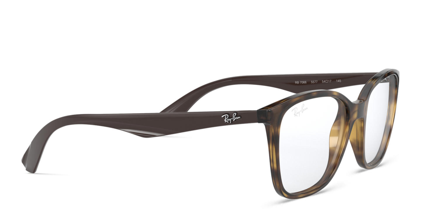 Shop Ray-Ban Unisex Square Eyeglasses in Havana online.