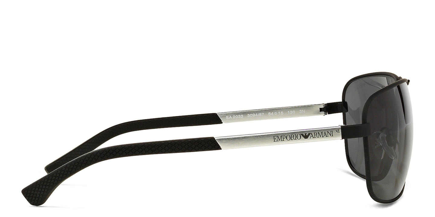 Emporio Armani Rectangle Sunglasses in Black – Product Photo 2