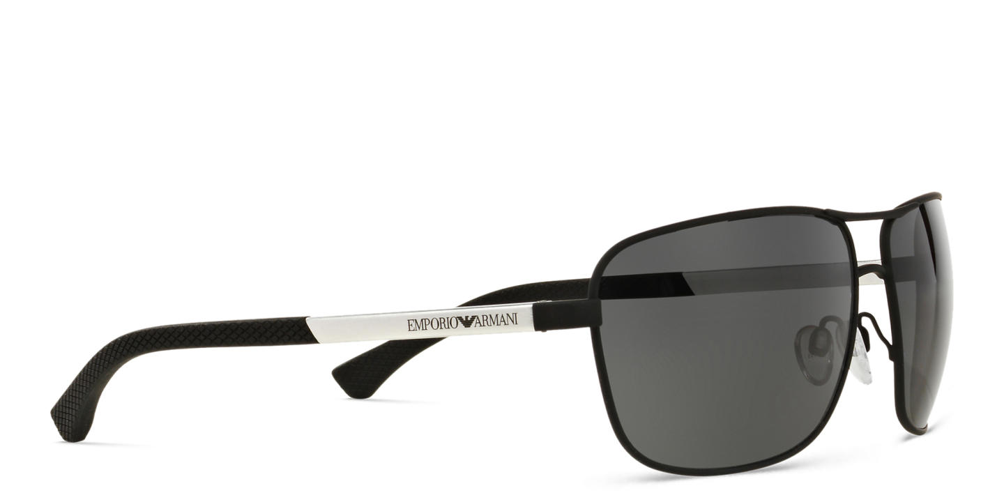 Emporio Armani Rectangle Sunglasses in Black – Product Photo 3