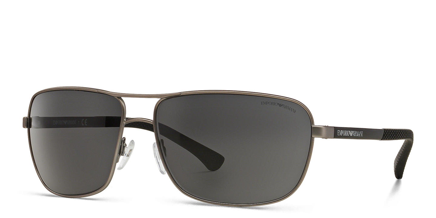 Emporio Armani Rectangle Sunglasses in Gunmetal – Product Photo 1