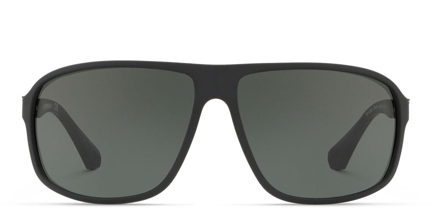 Shop Emporio Armani Square Sunglasses in Matte Black online.