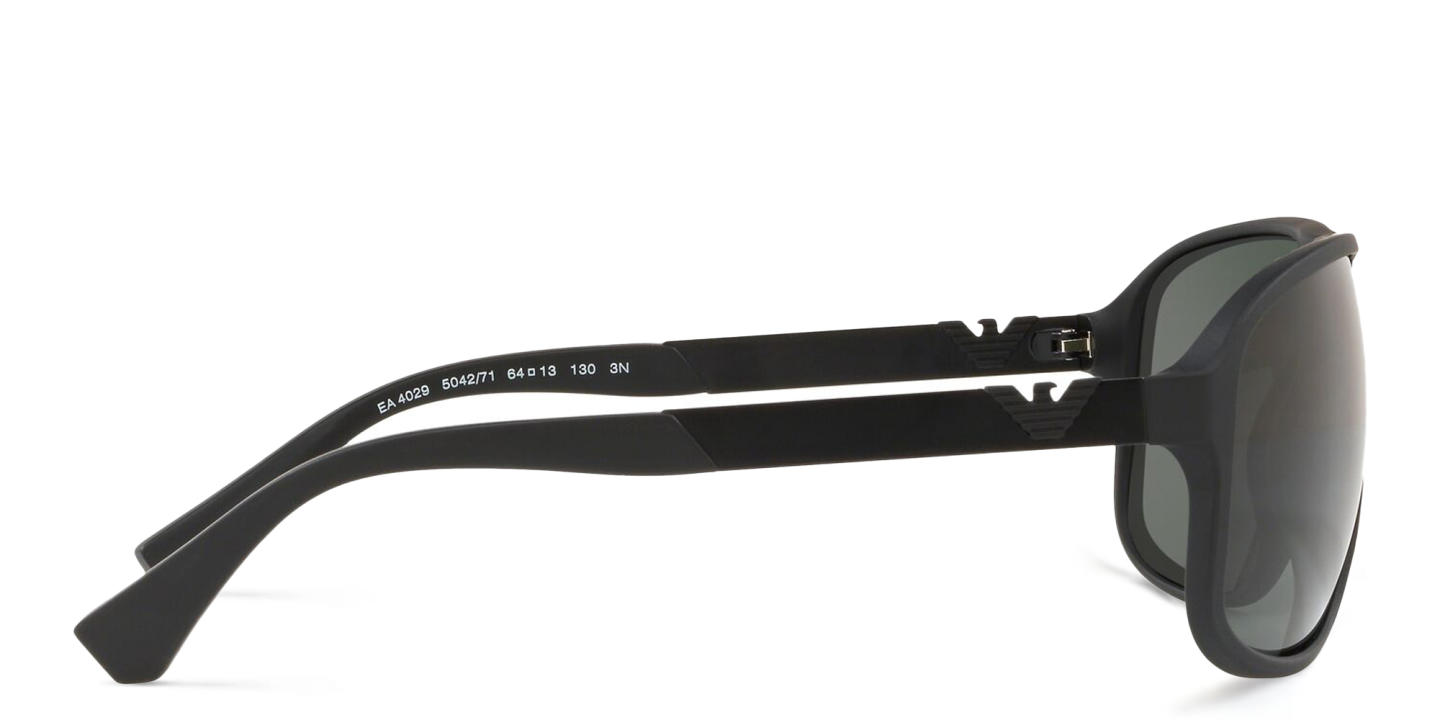 Shop Emporio Armani Square Sunglasses in Matte Black online.