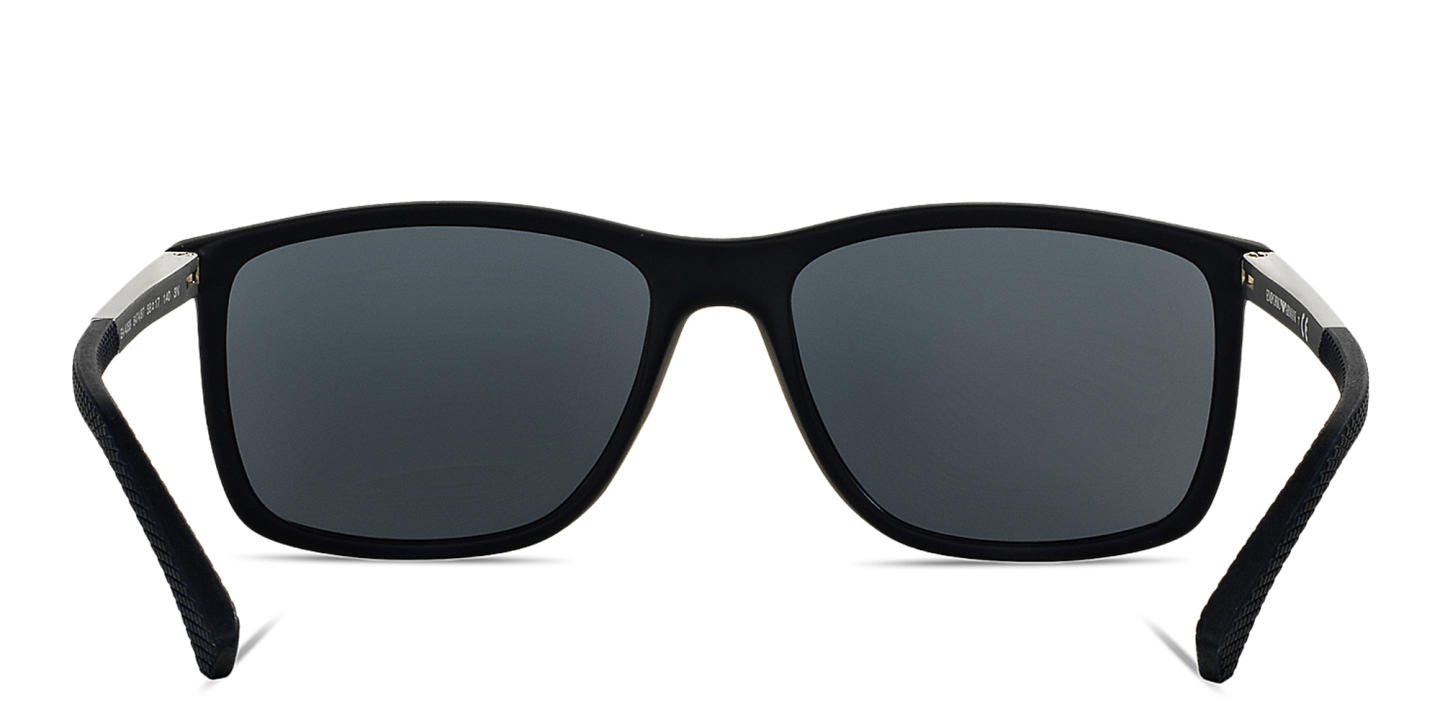 Emporio Armani Rectangle Sunglasses in Blue – Product Photo 3