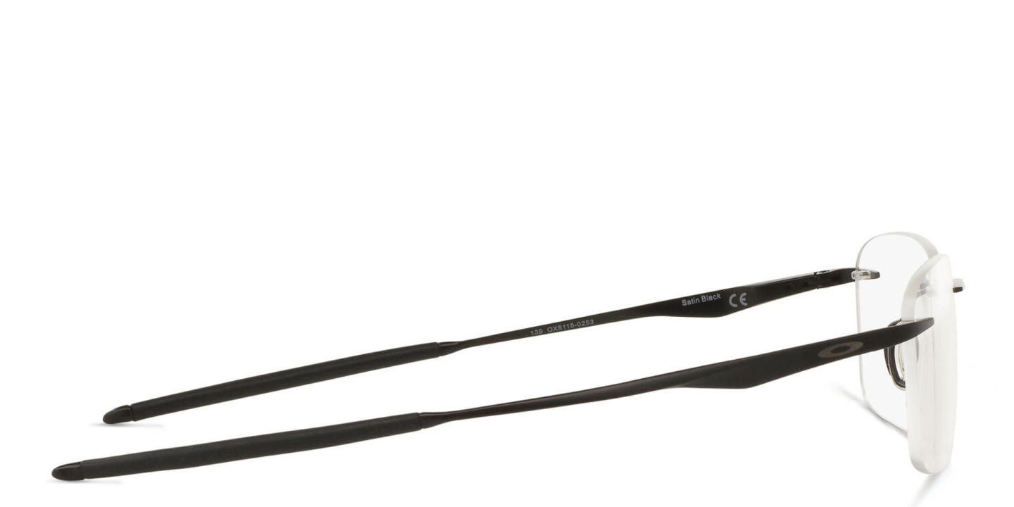 Shop Oakley Wingfold™ EVS Rimless Rectangle Eyeglasses in Satin Black online.