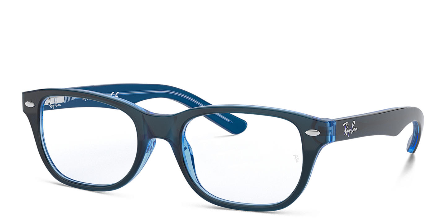 Ray-Ban Kids Rectangle Eyeglasses in Blue – Product Photo 1