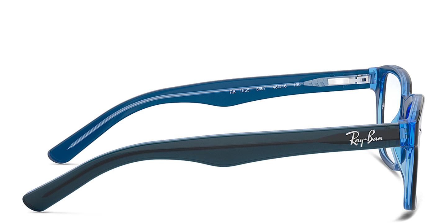 Ray-Ban Kids Rectangle Eyeglasses in Blue – Product Photo 2