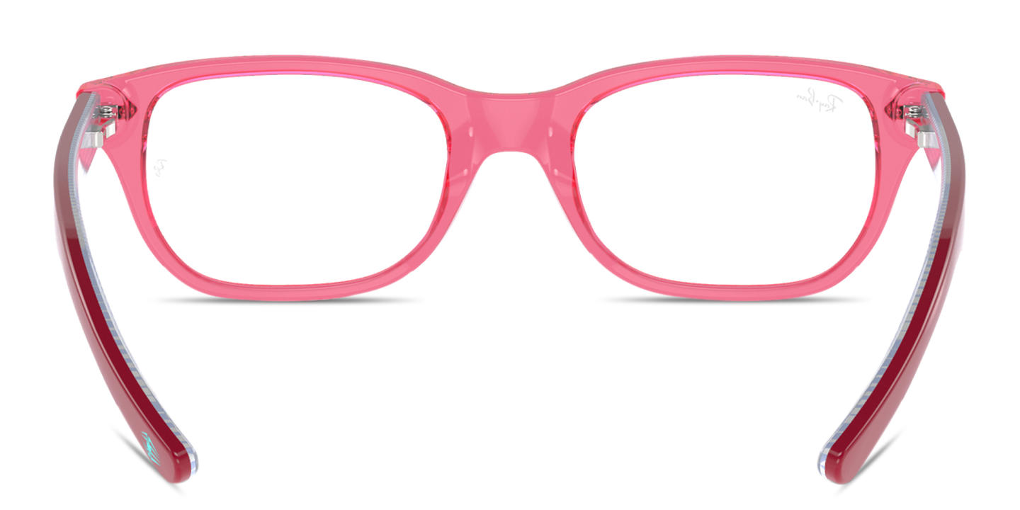 Ray-Ban Logo Kids Rectangle Eyeglasses in Pink – Product Photo 3