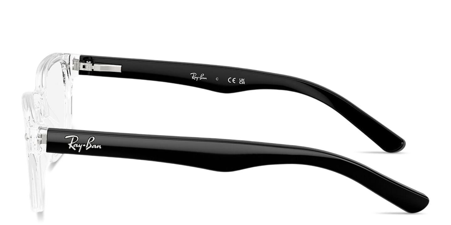 Ray-Ban Optics Kids Square Eyeglasses in Transparent – Product Photo 2