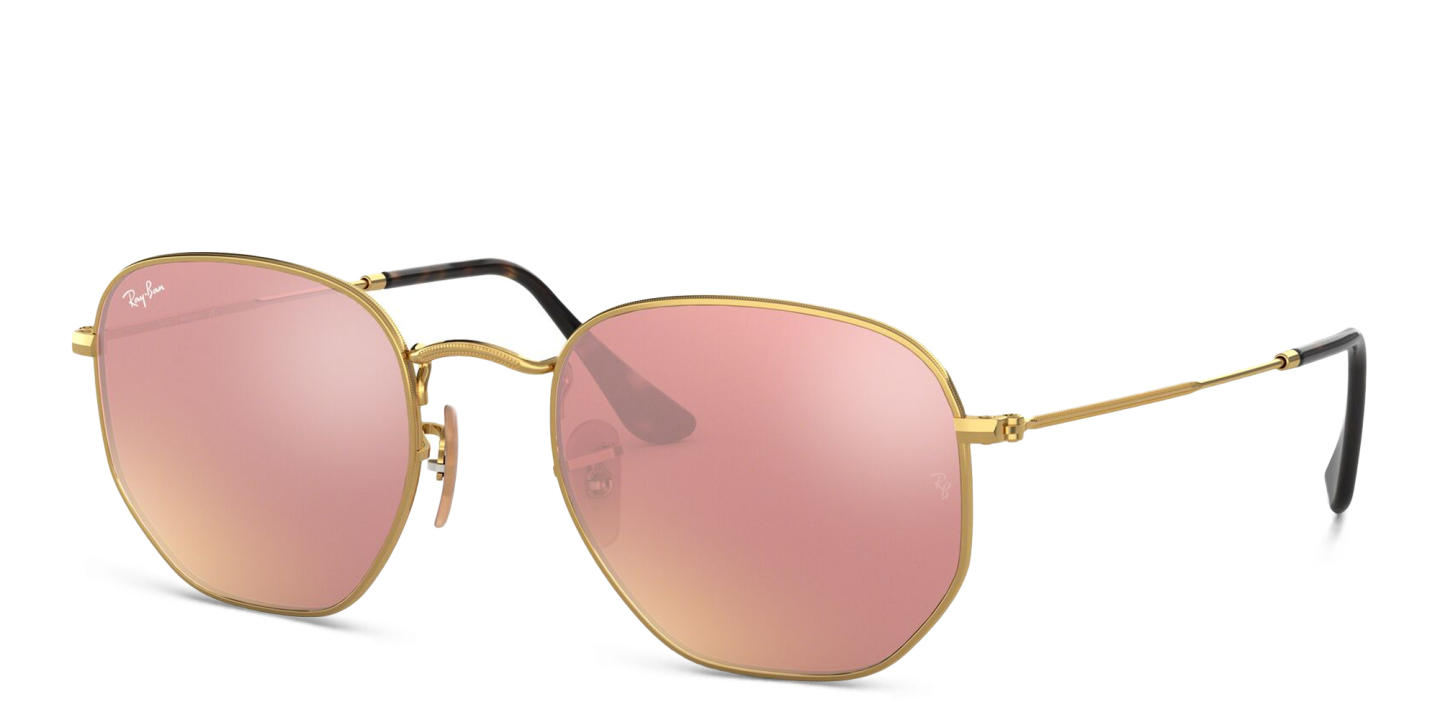 Ray-Ban Hexagonal Unisex Sunglasses in Gold – Product Photo 2