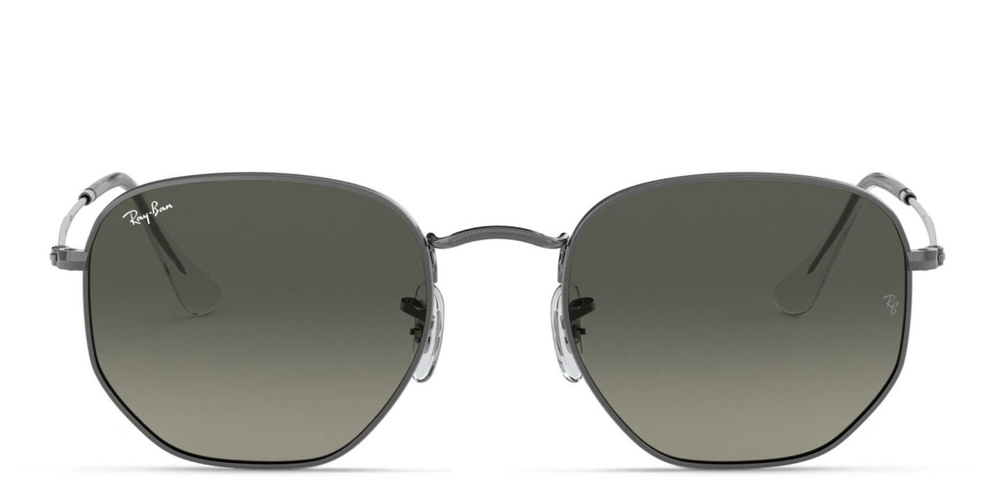 Shop Ray-Ban Hexagonal Flat Lenses Sunglasses in Gunmetal online.