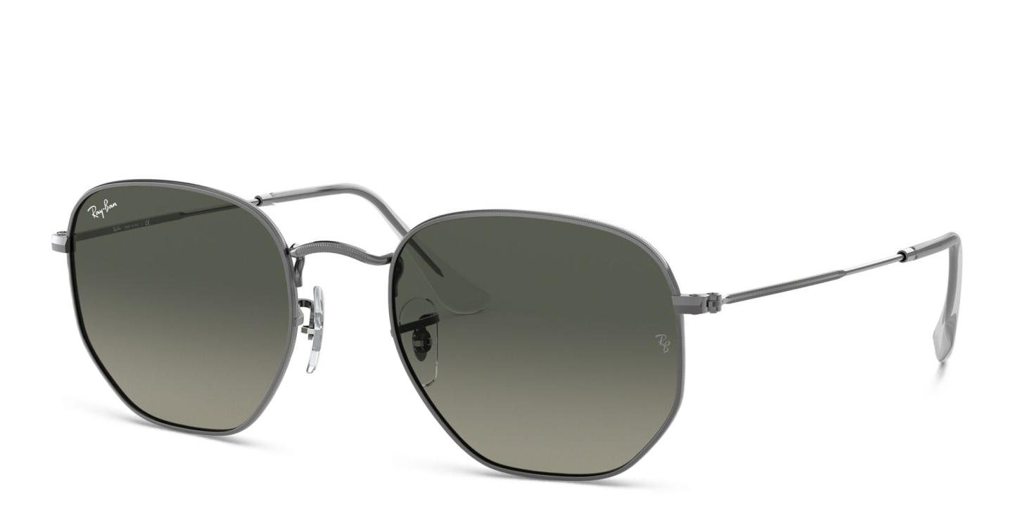 Shop Ray-Ban Hexagonal Flat Lenses Sunglasses in Gunmetal online.