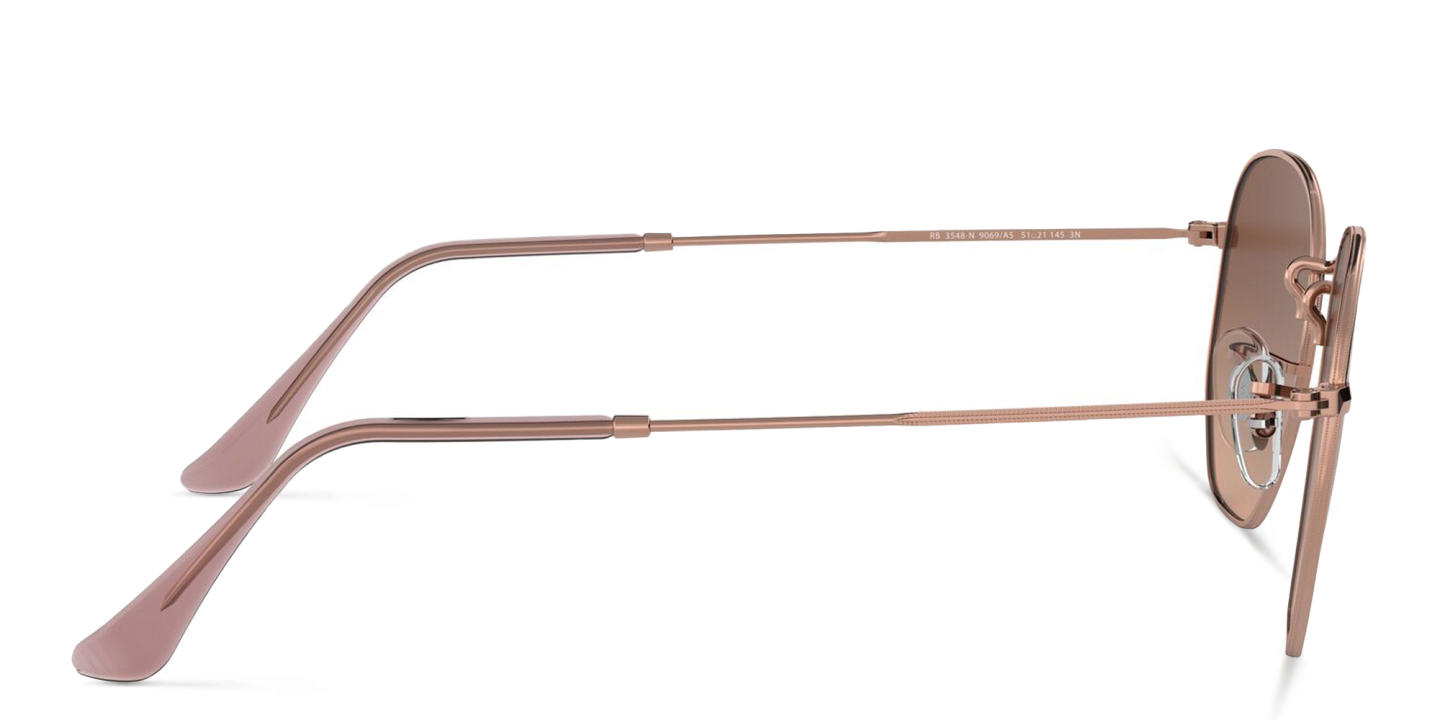 Shop Ray-Ban Hexagonal Flat Lenses Sunglasses in Copper online.