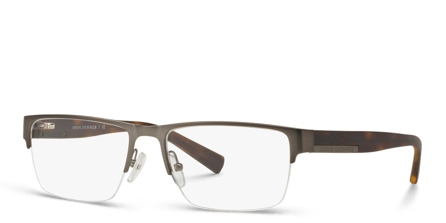 Shop Armani Exchange Rectangle Eyeglasses in Havana online.