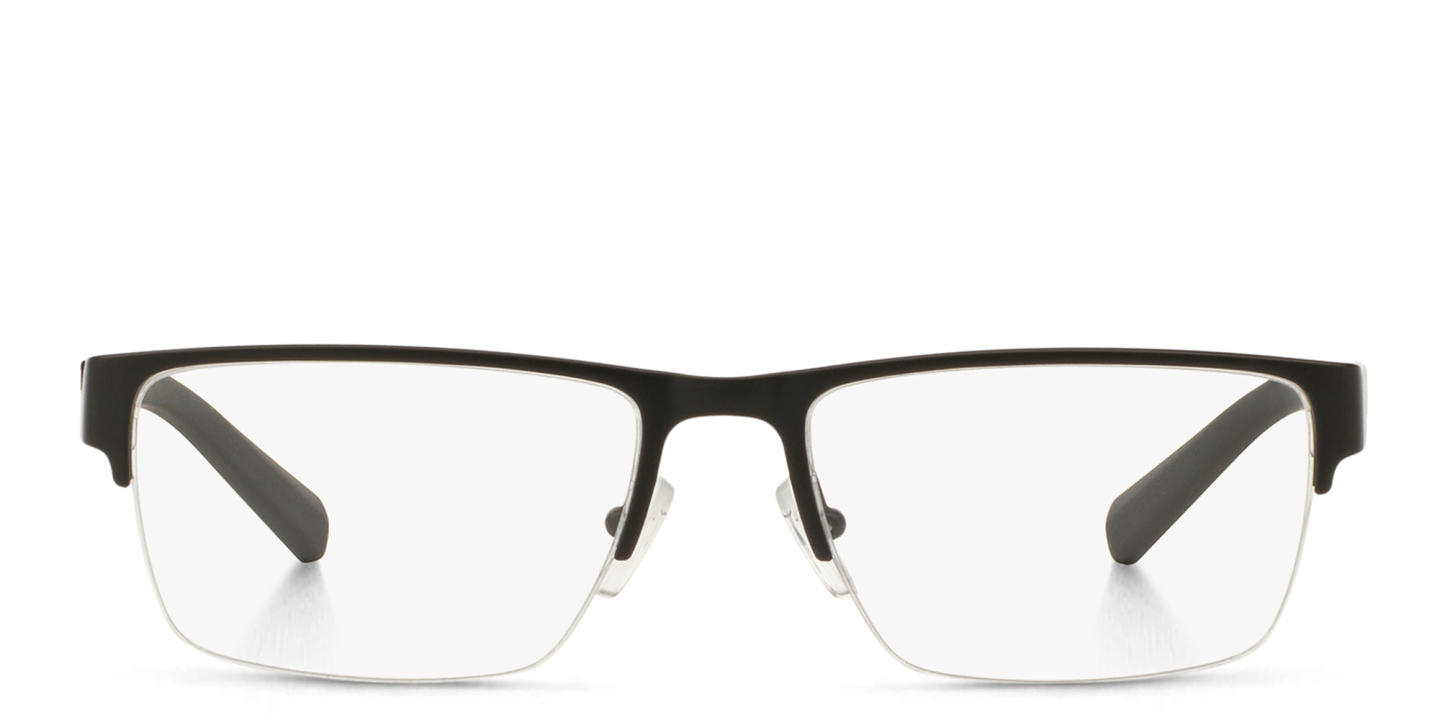 Shop Armani Exchange Rectangle Eyeglasses in Black online.