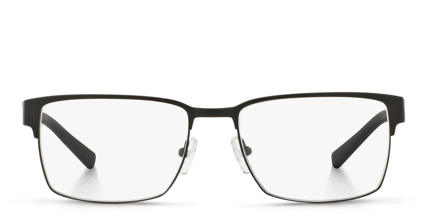 Armani Exchange A|X Logo Rectangle Eyeglasses in Black – Product Photo 0