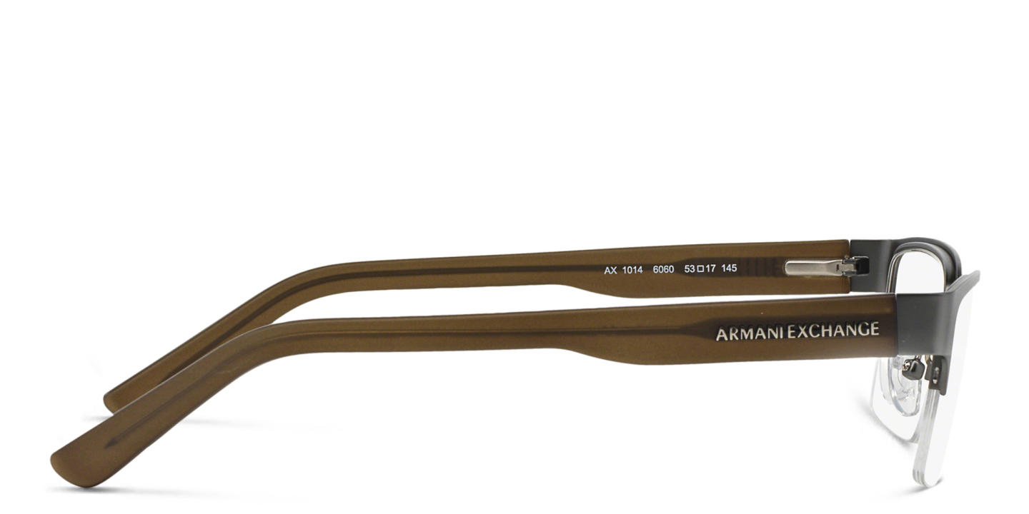 Armani Exchange Half-Rim Rectangle Eyeglasses in Gunmetal – Product Photo 2