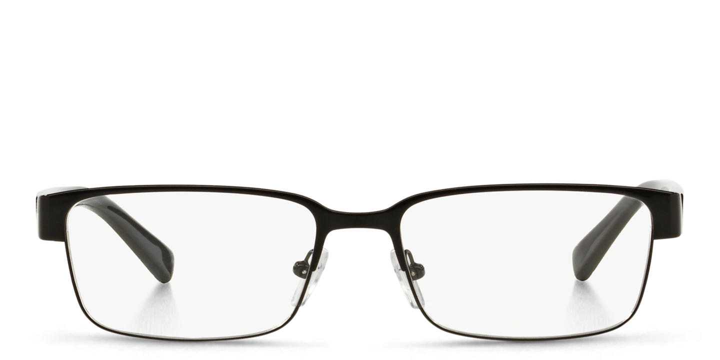 Armani Exchange A|X Logo Rectangle Eyeglasses in Black – Product Photo 0