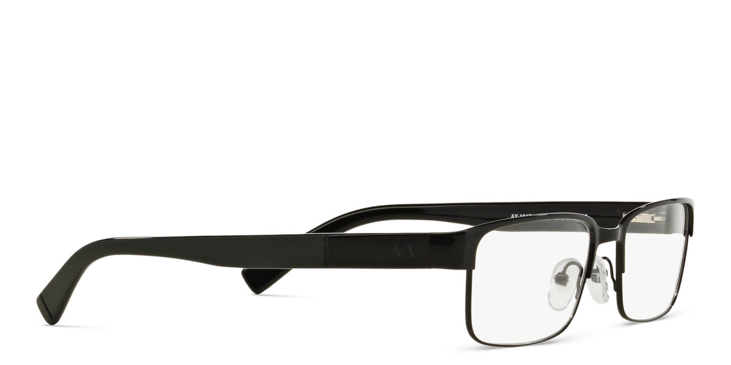 Armani Exchange A|X Logo Rectangle Eyeglasses in Black – Product Photo 3