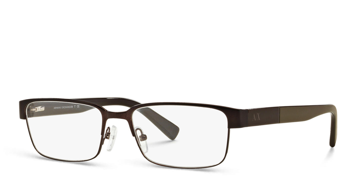 Armani Exchange Rectangle Eyeglasses in Brown – Product Photo 1
